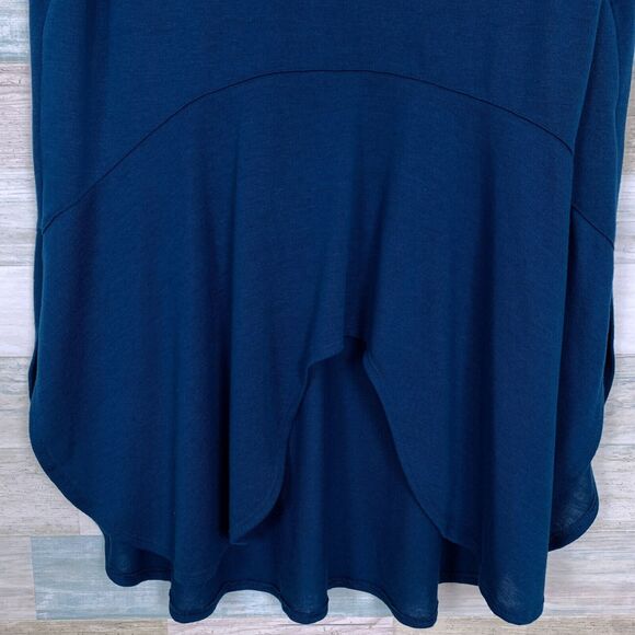 Sweet Pea NY&Co Hi Lo Dolman Tunic Blue Relaxed Fit Stretch Knit Womens Medium - Picture 4 of 9